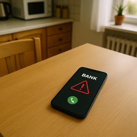 Ein Handy auf einem Tisch