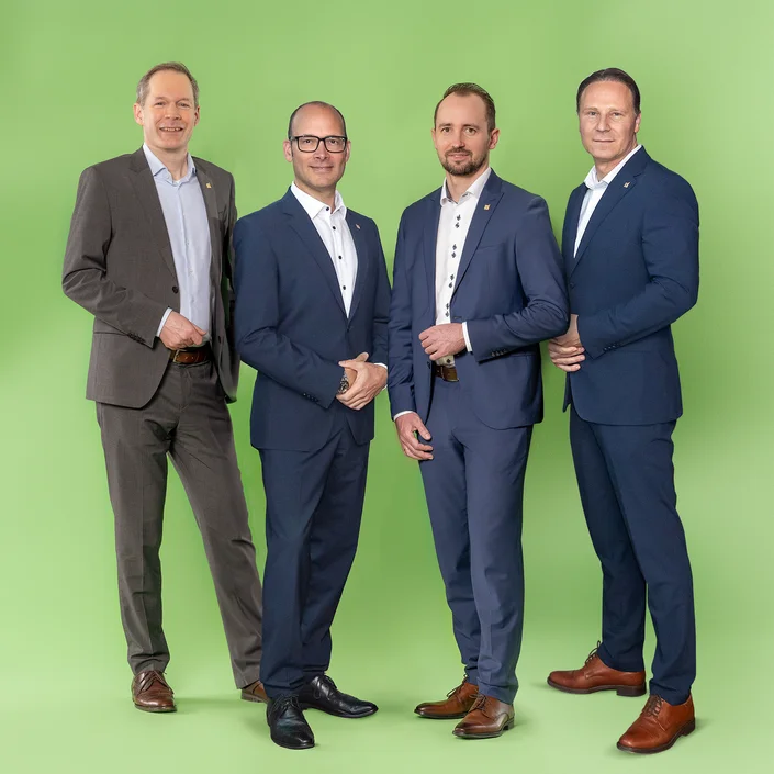 Foto des vierköpfigen VKB-Vorstandsteams (v.l.n.r): Markus Forsthuber, Oliver Schmölzer, Markus Auer und Alexander Seiler.